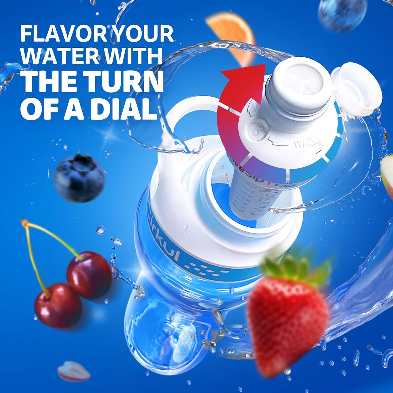 32Oz Clear Plastic Bottle with 2 No Sugar, 0 Cal Flavored Water Sips